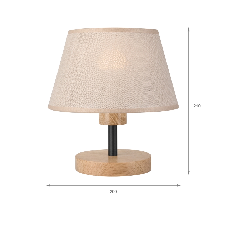 Brilagi - LED Stolní lampa ANTHONY 1xE27/60W/230V dub/béžová