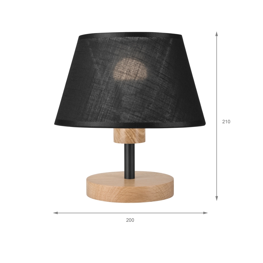 Brilagi - LED Stolní lampa ANTHONY 1xE27/60W/230V dub/černá
