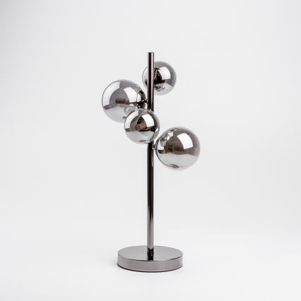 Brilagi - LED Stolní lampa MILLA 4xG9/3W/230V černý chrom/kouřová