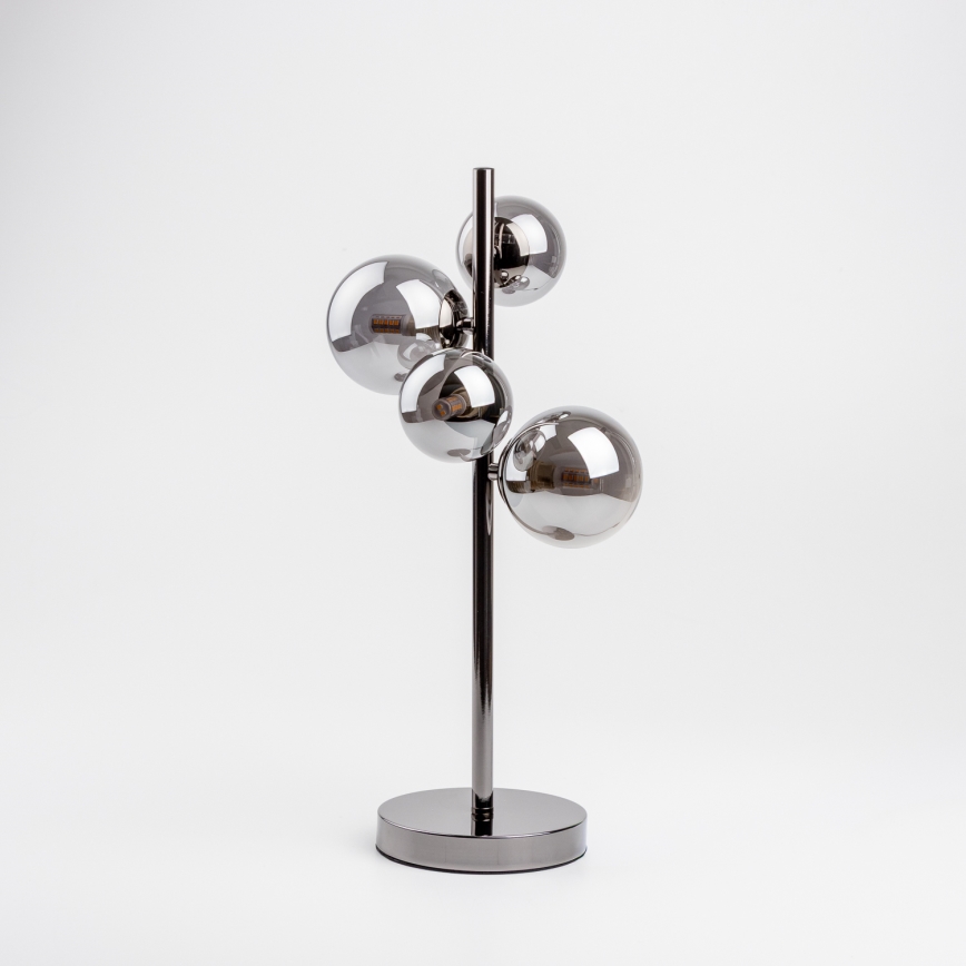 Brilagi - LED Stolní lampa MILLA 4xG9/3W/230V černý chrom/kouřová