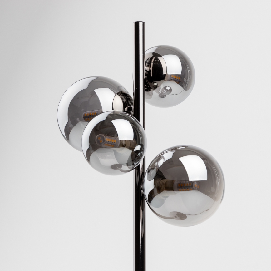 Brilagi - LED Stolní lampa MILLA 4xG9/3W/230V černý chrom/kouřová