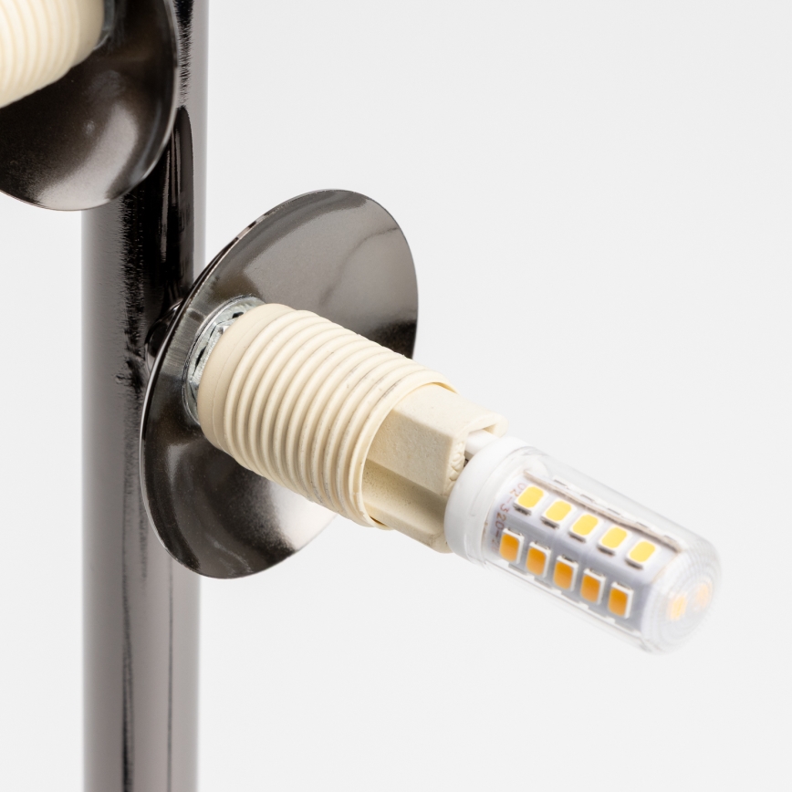 Brilagi - LED Stolní lampa MILLA 4xG9/3W/230V černý chrom/kouřová