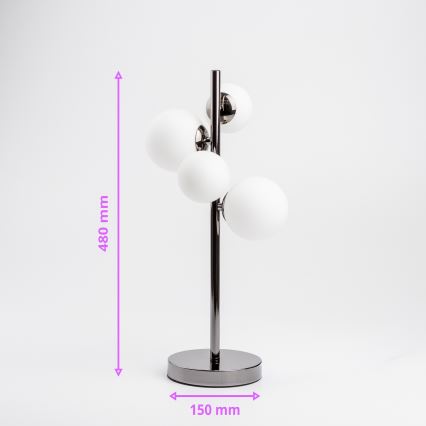 Brilagi - LED Stolní lampa MILLA 4xG9/3W/230V lesklý chrom/bílá