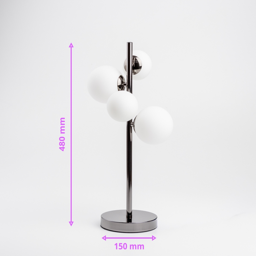 Brilagi - LED Stolní lampa MILLA 4xG9/3W/230V lesklý chrom/bílá