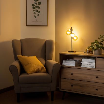 Brilagi - LED Stolní lampa MILLA 4xG9/3W/230V lesklý chrom/zlatá