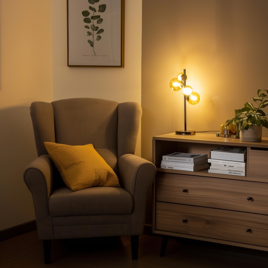 Brilagi - LED Stolní lampa MILLA 4xG9/3W/230V lesklý chrom/zlatá