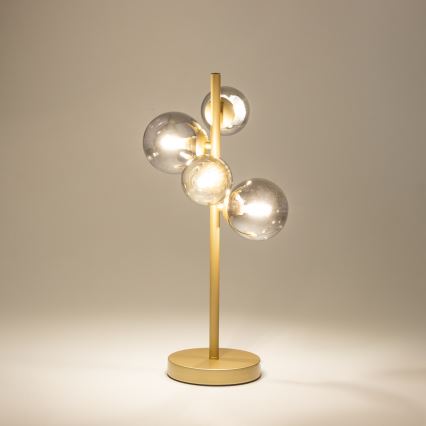 Brilagi - LED Stolní lampa MILLA 4xG9/3W/230V zlatá/kouřová