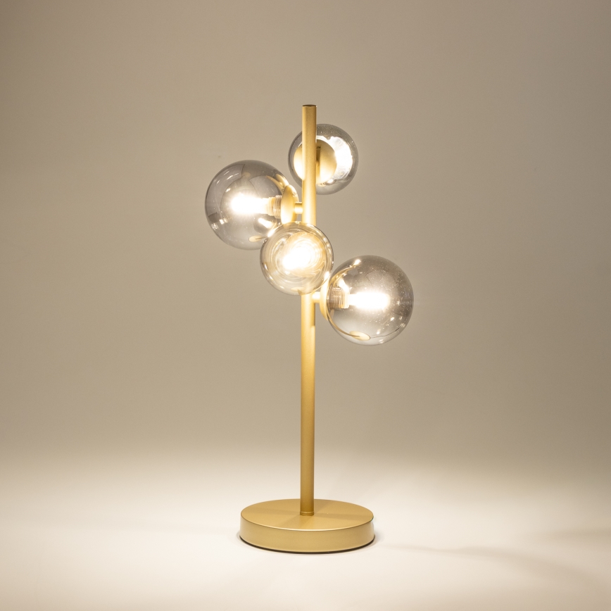 Brilagi - LED Stolní lampa MILLA 4xG9/3W/230V zlatá/kouřová