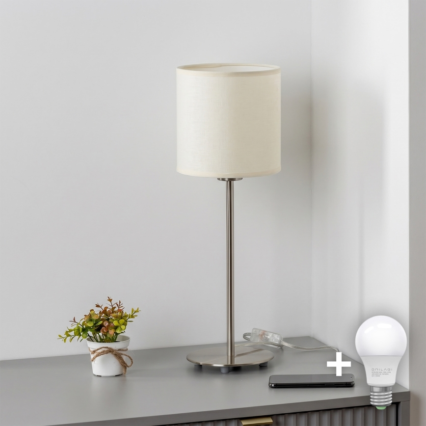 Brilagi - LED Stolní lampa NUBILA 1xE27/60W/230V krémová