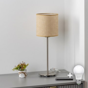 Brilagi - LED Stolní lampa NUBILA 1xE27/60W/230V světle hnědá