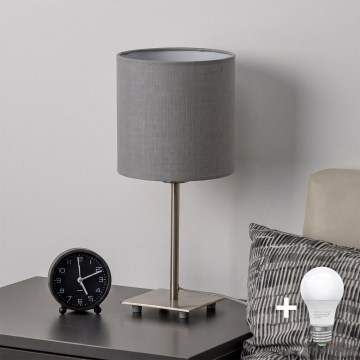 Brilagi - LED Stolní lampa NUBILA 1xE27/60W/230V světle šedá