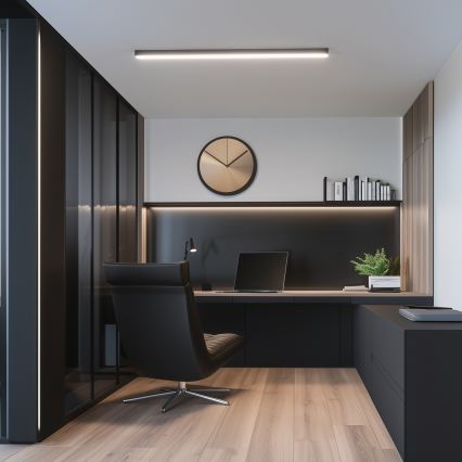 Brilagi - LED Stropní přisazené svítidlo FULLDAY LED/20/30/40W/230V 2700/4000/6000K 120 cm UGR19 černá