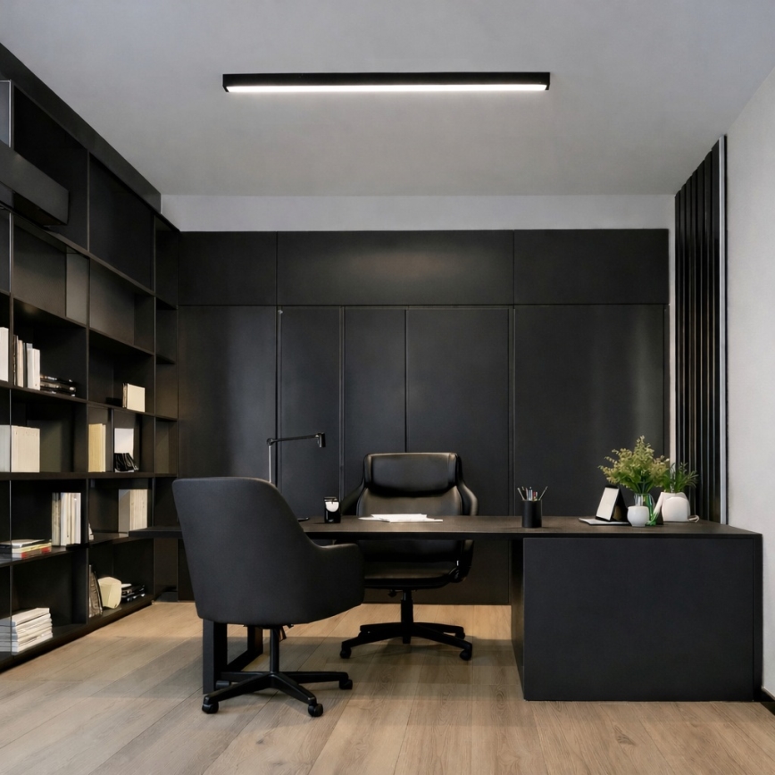 Brilagi - LED Stropní přisazené svítidlo FULLDAY LED/20/30/40W/230V 2700/4000/6000K 120 cm UGR19 černá