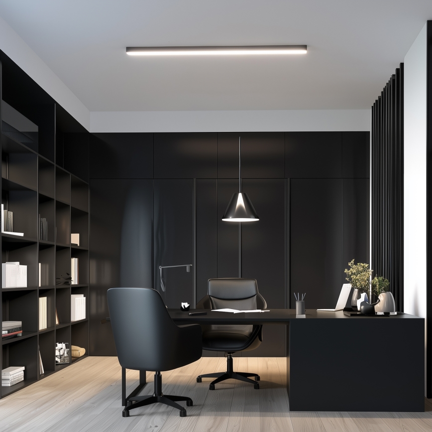 Brilagi - LED Stropní přisazené svítidlo FULLDAY LED/30/40/50W/230V 2700/4000/6000K 150 cm UGR19 černá