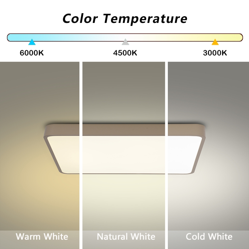 BRILAGI - LED Stropní svítidlo POOL SQUARE LED/36W/230V 3000/4000/6000K 40x40 cm béžová