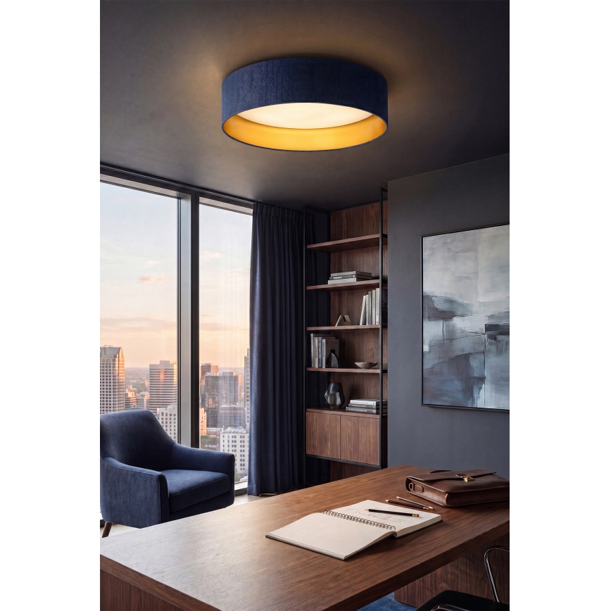 Brilagi - LED Stropní svítidlo VELVET SIMPLE LED/24W/230V 3000K pr. 45 cm modrá/zlatá