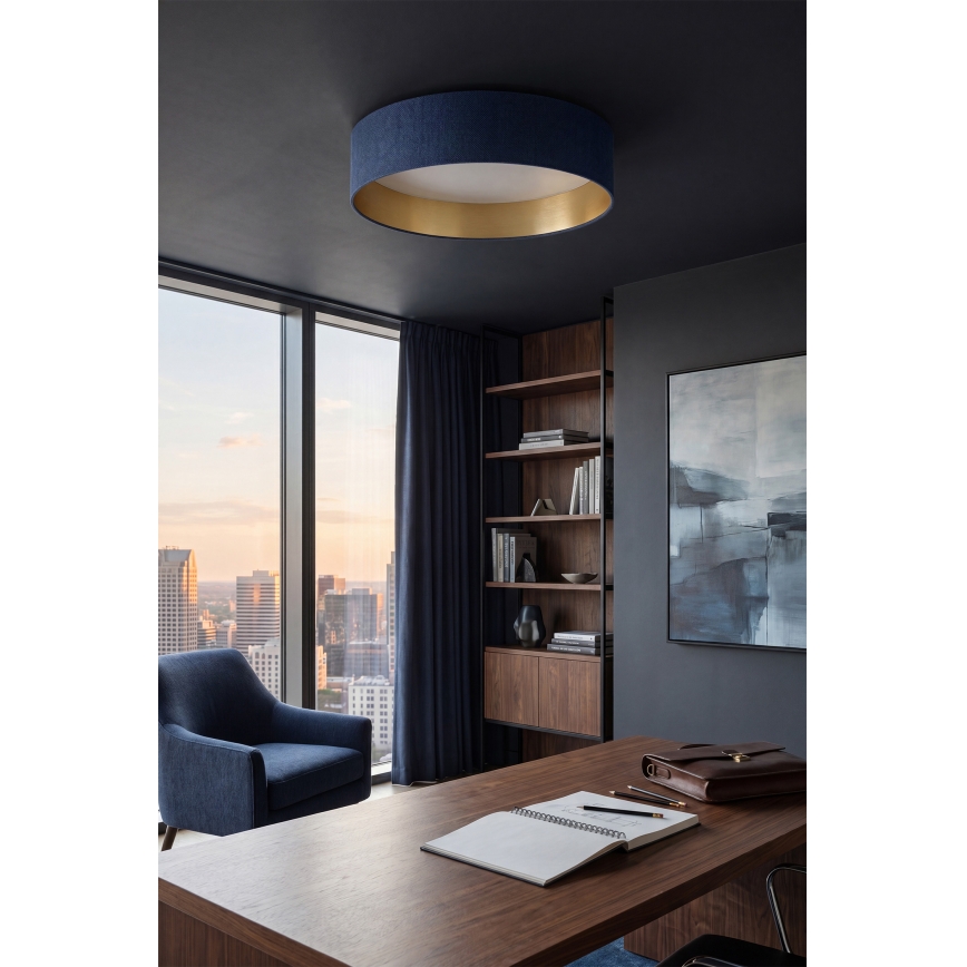 Brilagi - LED Stropní svítidlo VELVET SIMPLE LED/24W/230V 3000K pr. 45 cm modrá/zlatá