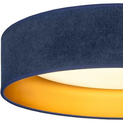 Brilagi - LED Stropní svítidlo VELVET SIMPLE LED/24W/230V 3000K pr. 45 cm modrá/zlatá