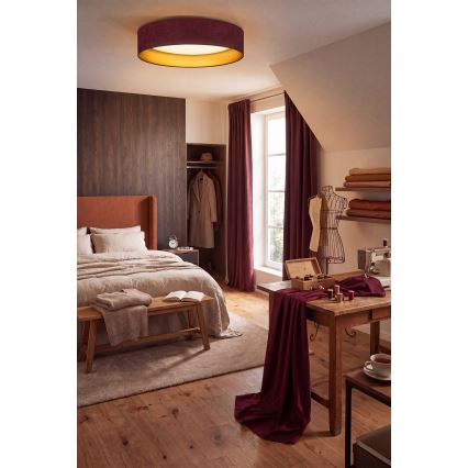 Brilagi - LED Stropní svítidlo VELVET SIMPLE LED/36W/230V 3000K pr. 55 cm vínová/zlatá