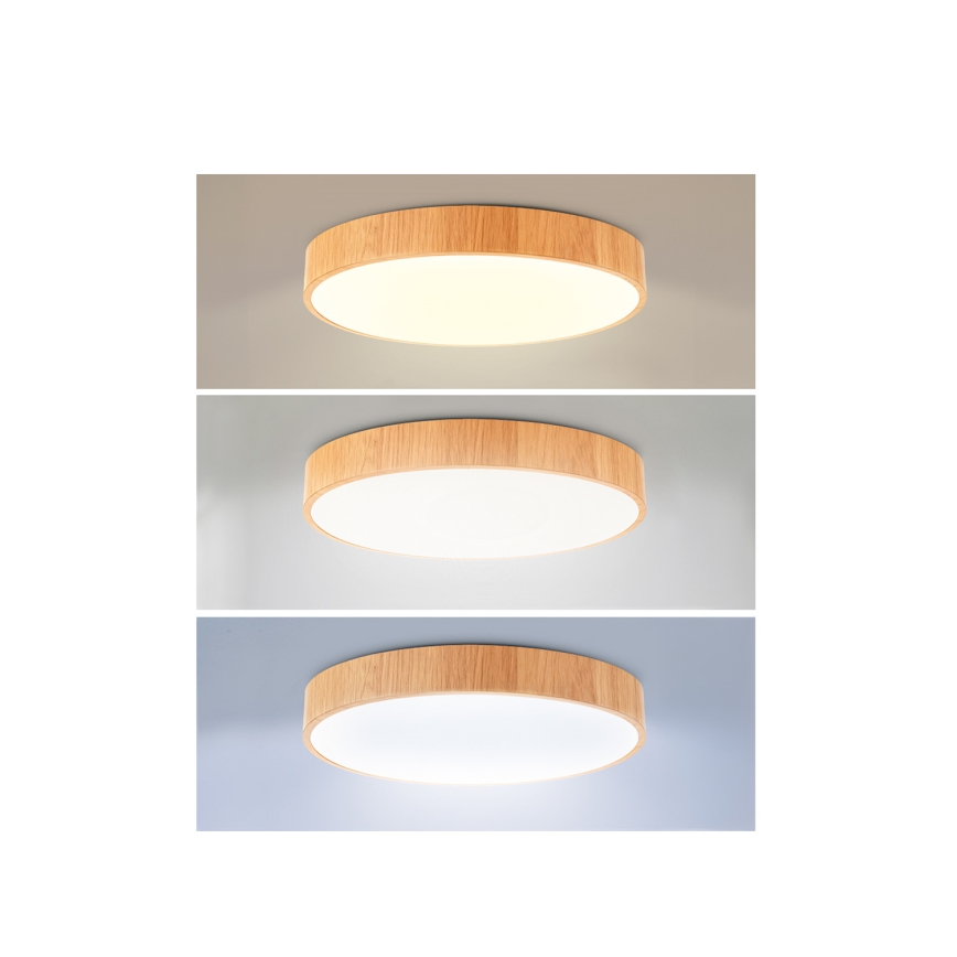 Brilagi - LED Stropní svítidlo POOL LED/48W/230V 3000/4000/6000K pr. 40 cm dekor dřeva