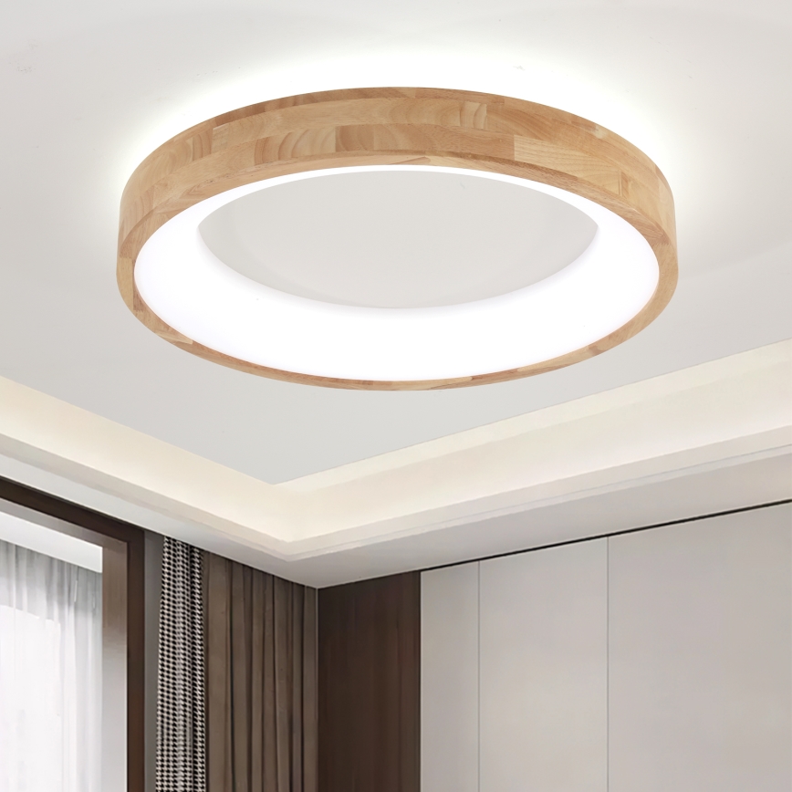 Brilagi - LED Stropní svítidlo FALCON WOOD LED/40W/230V 3000/4000/6000K pr. 60 cm dřevo