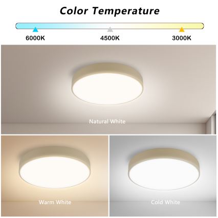 Brilagi - LED Stropní svítidlo POOL LED/36W/230V 3000/4000/6000K pr. 30 cm béžová