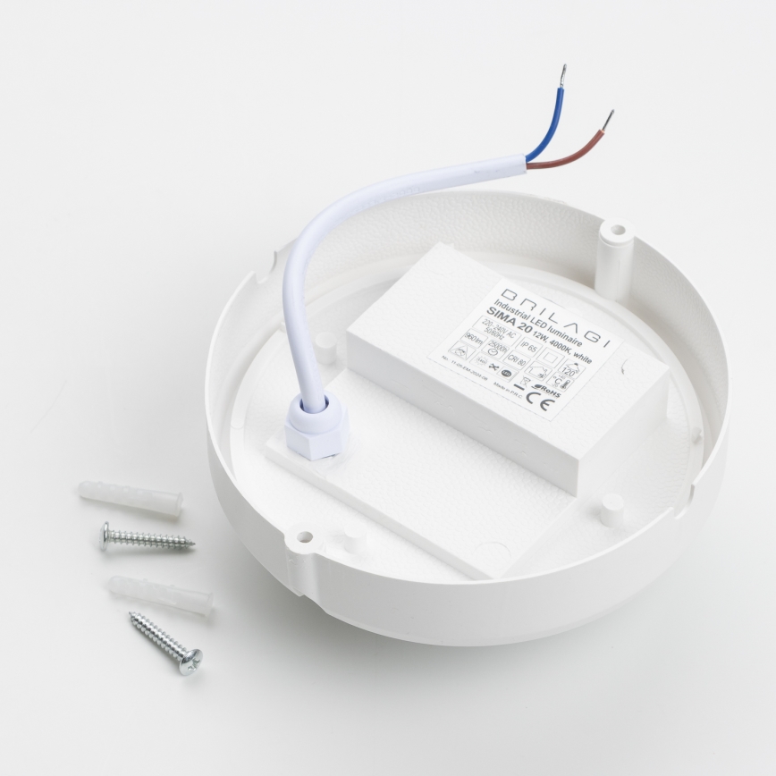 Brilagi - LED Stropní průmyslové svítidlo SIMA LED/12W/230V IP65 bílá