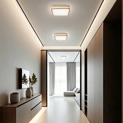 Brilagi - LED Stropní svítidlo MOLINA SQUARE LED/32W/230V 3000/4000/6000K dub 30x30 cm