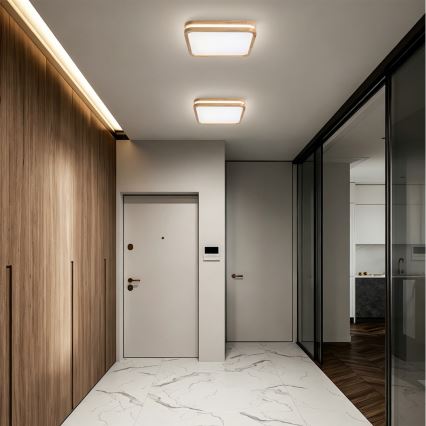 Brilagi - LED Stropní svítidlo MOLINA SQUARE LED/32W/230V 3000/4000/6000K dub 30x30 cm