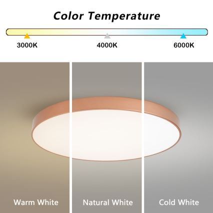 Brilagi - LED Stropní svítidlo POOL LED/100W/230V 3000/4000/6000K pr. 80 cm bronzová