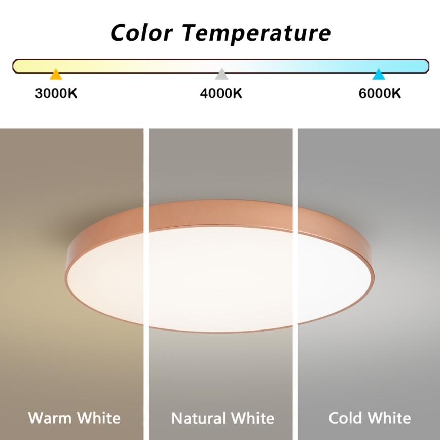 Brilagi - LED Stropní svítidlo POOL LED/100W/230V 3000/4000/6000K pr. 80 cm bronzová