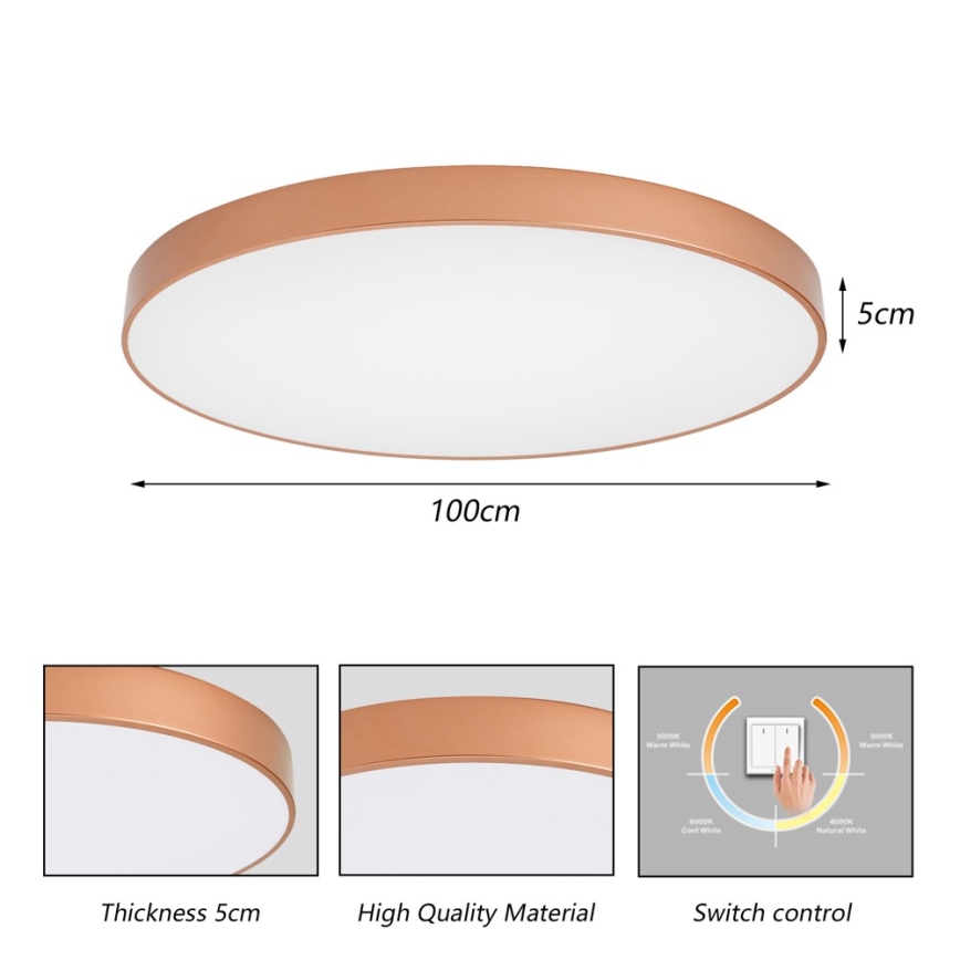 BRILAGI - LED Stropní svítidlo POOL LED/128W/230V 3000/4000/6000K pr. 100 cm bronzová