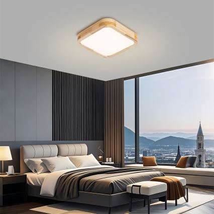 BRILAGI - LED Stropní svítidlo WOODLINE SQUARE LED/32W/230V 3000/4000/6000K dub 30x30 cm