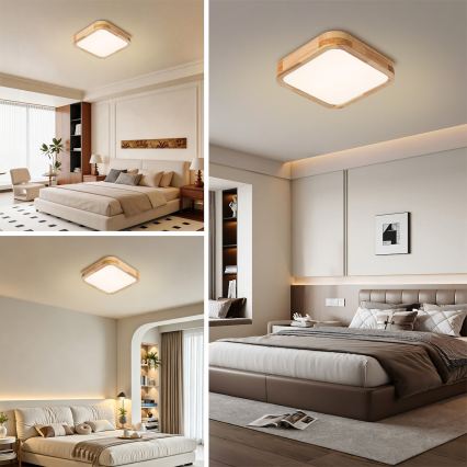 BRILAGI - LED Stropní svítidlo WOODLINE SQUARE LED/32W/230V 3000/4000/6000K dub 30x30 cm