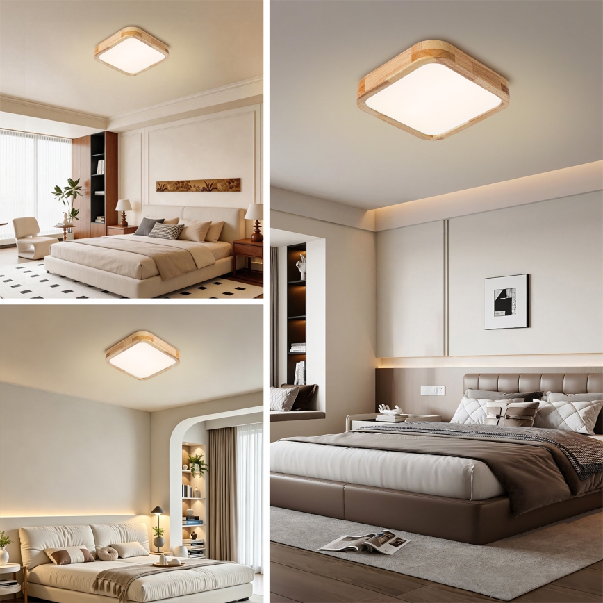 BRILAGI - LED Stropní svítidlo WOODLINE SQUARE LED/32W/230V 3000/4000/6000K dub 30x30 cm