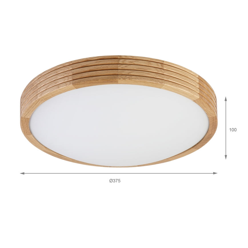 Brilagi - LED Stropní svítidlo CARVALHO MODERN SLIM 2xE27/60W/230V pr. 37,5 cm dub