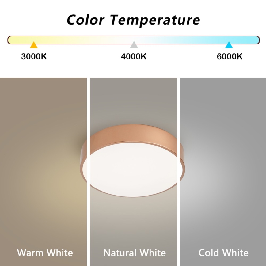Brilagi - LED Stropní svítidlo POOL LED/24W/230V 3000/4000/6000K pr. 20 cm bronzová