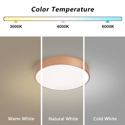 Brilagi - LED Stropní svítidlo POOL LED/36W/230V 3000/4000/6000K pr. 30 cm bronzová