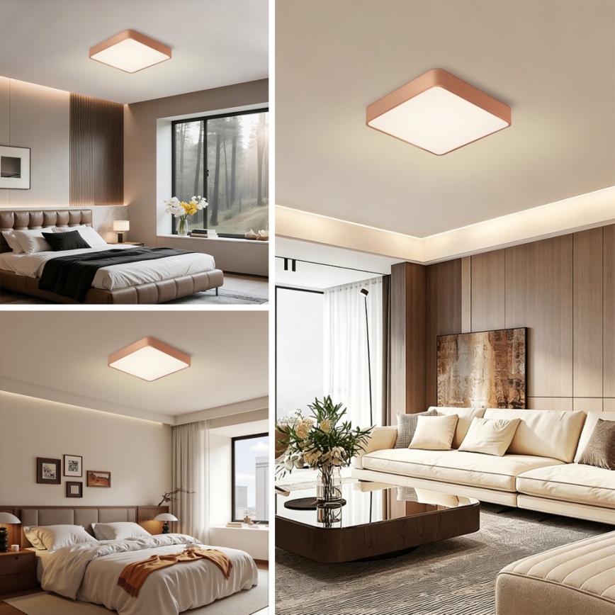 Brilagi - LED Stropní svítidlo POOL LED/48W/230V 3000/4000/6000K 50x50 cm bronzová