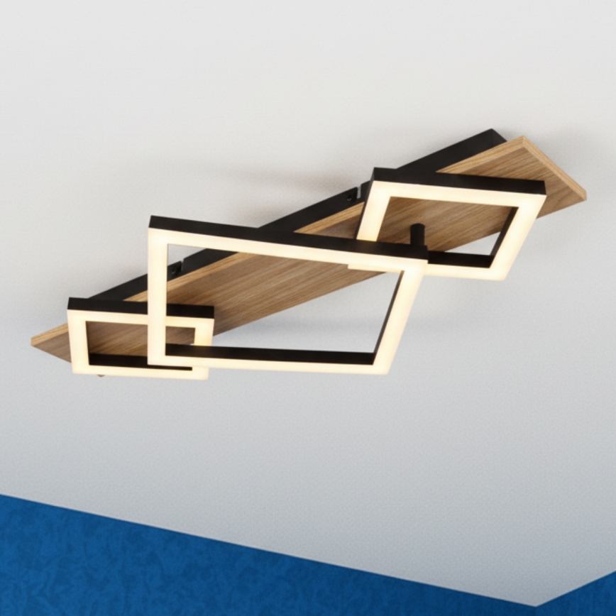 Brilagi - LED Stropní svítidlo ALSON LED/24W/230V pr. 29,5 cm dub