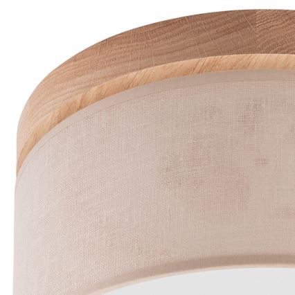 Brilagi - LED Stropní svítidlo BELLADONNA 1xE27/15W/230V pr. 30 cm béžová/dub
