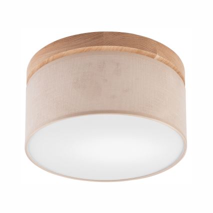 Brilagi - LED Stropní svítidlo BELLADONNA 1xE27/15W/230V pr. 30 cm béžová/dub