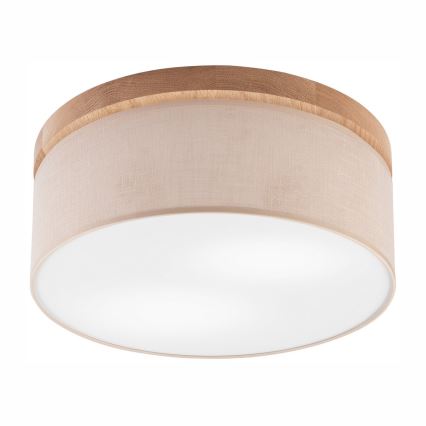 Brilagi - LED Stropní svítidlo BELLADONNA 2xE27/15W/230V pr. 40 cm béžová/dub