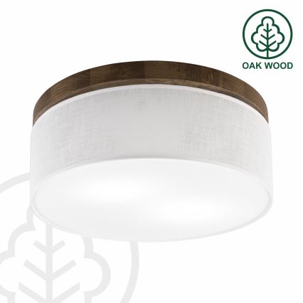 BRILAGI - LED Stropní svítidlo BELLADONNA 2xE27/15W/230V pr. 40 cm bílá/dub ořech
