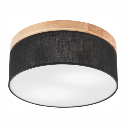 Brilagi - LED Stropní svítidlo BELLADONNA 2xE27/15W/230V pr. 40 cm černá/borovice