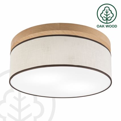 Brilagi - LED Stropní svítidlo BELLADONNA 2xE27/15W/230V pr. 40 cm krémová/dub
