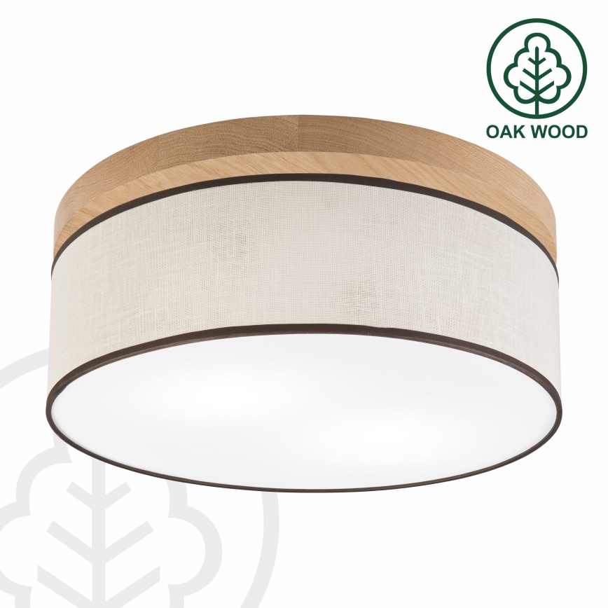 Brilagi - LED Stropní svítidlo BELLADONNA 2xE27/15W/230V pr. 40 cm krémová/dub
