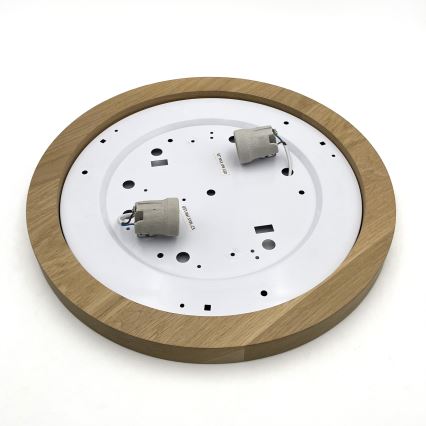Brilagi - LED Stropní svítidlo BELLADONNA 2xE27/15W/230V pr. 40 cm krémová/dub