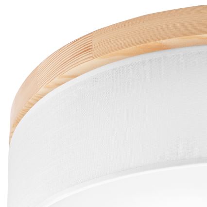 Brilagi - LED Stropní svítidlo BELLADONNA 3xE27/15W/230V pr. 50 cm bílá/borovice