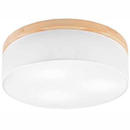 Brilagi - LED Stropní svítidlo BELLADONNA 3xE27/15W/230V pr. 50 cm bílá/borovice